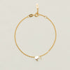 9ct Yellow Gold Noted Diamond Kiwi Bracelet (Charm + Chain) - Bracelet - Walker & Hall