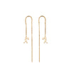 Karen Walker Runaway Girl Thread Earrings - 9ct Yellow Gold-Earrings-Walker & Hall