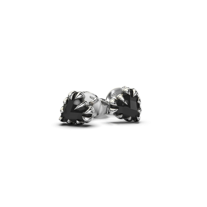 Stolen Girlfriends Club Mini Love Claw Earrings - Silver & Onyx - Earrings - Walker & Hall
