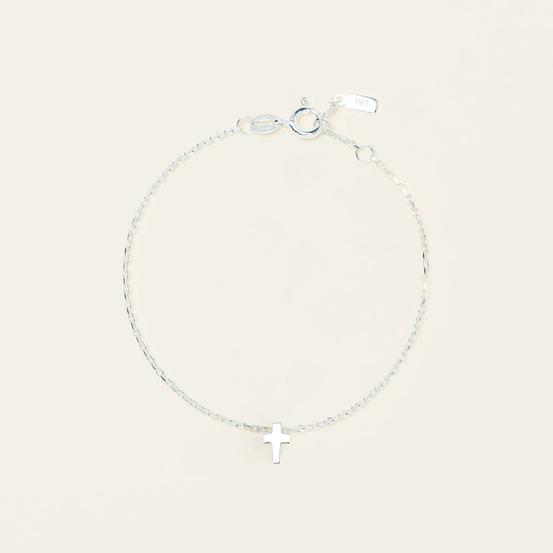Sterling Silver Noted Cross Charm - Charm - Walker & Hall