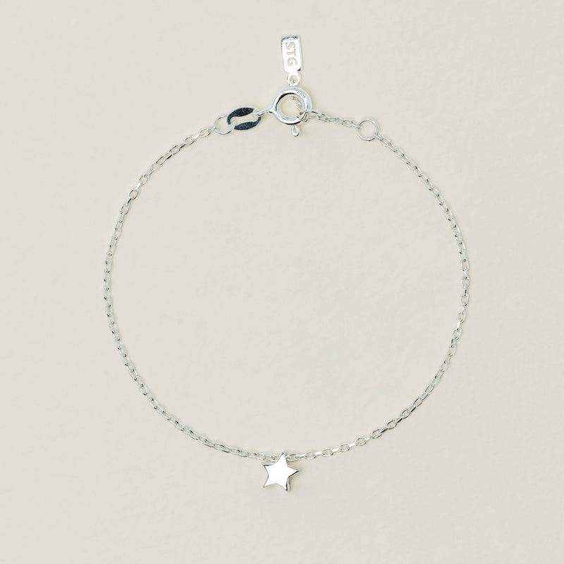 Sterling Silver Noted Star Charm - Charm - Walker & Hall