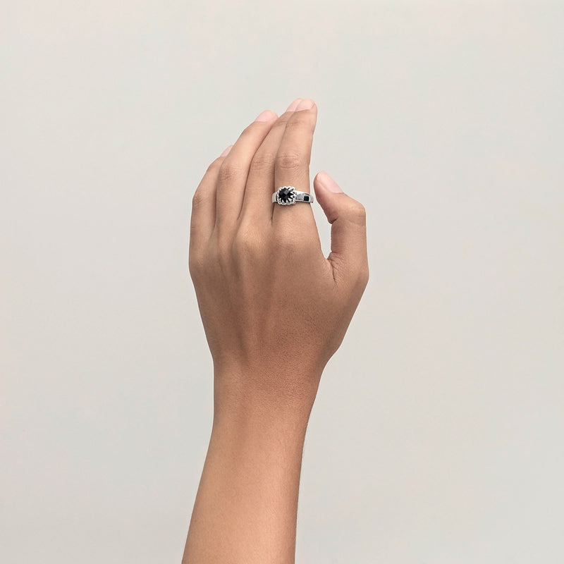 Stolen Girlfriends Club Baby Claw Ring - Sterling Silver & Onyx - Ring - Walker & Hall