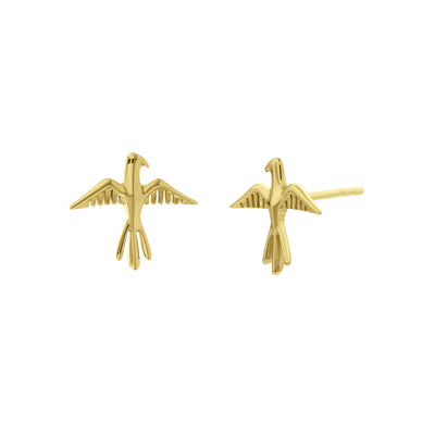 Zoe & Morgan Birds of a Feather Studs - Gold Vermeil - Earrings - Walker & Hall