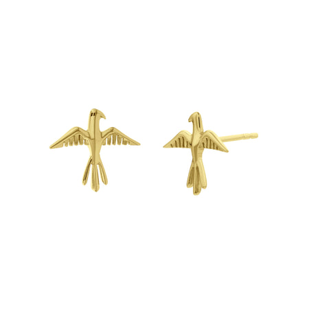 Zoe & Morgan Birds of a Feather Studs - Gold Vermeil - Earrings - Walker & Hall