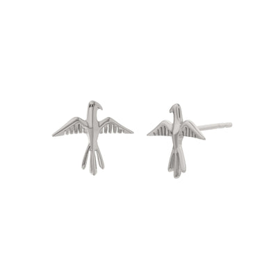 Zoe & Morgan Birds of a Feather Studs - Sterling Silver - Earrings - Walker & Hall
