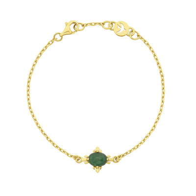 Zoe & Morgan Farah Bracelet - Gold Vermeil & Emerald