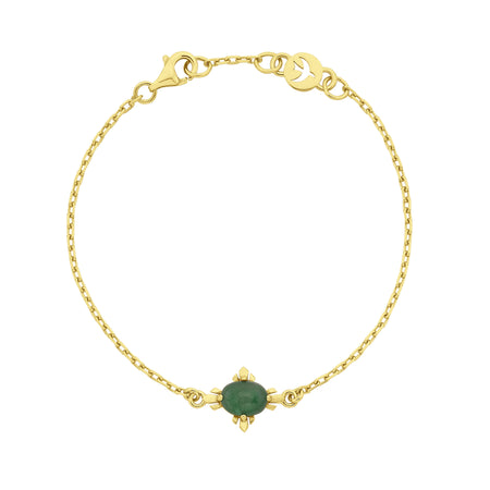 Zoe & Morgan Farah Bracelet - Gold Vermeil & Emerald