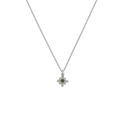 Zoe & Morgan Inka Necklace - Sterling Silver & Chrome Diopside-Necklace-Walker & Hall