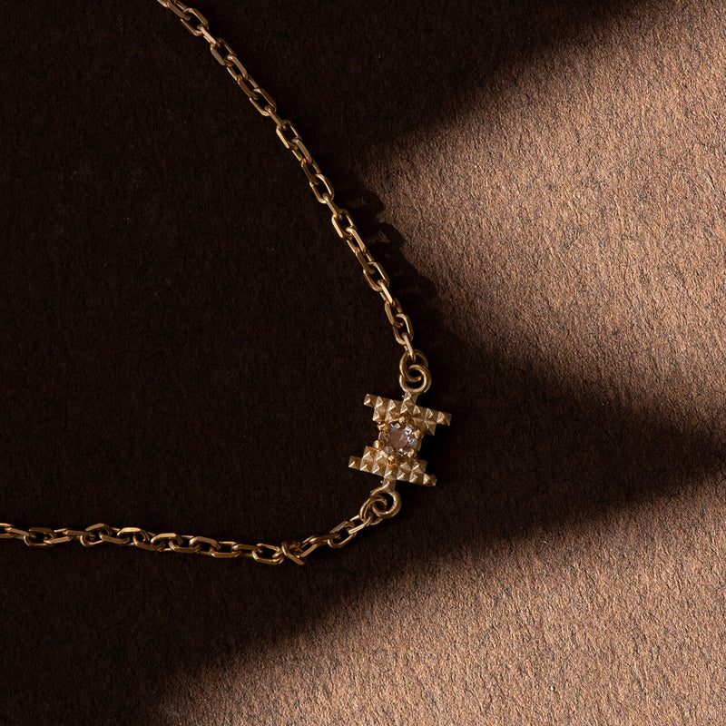 Zoe & Morgan Inti Bracelet - Gold Vermeil & Peach Zircon-Bracelet-Walker & Hall