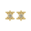 Zoe & Morgan Inti Stud Earrings - Gold Vermeil & Peach Zircon-Earrings-Walker & Hall