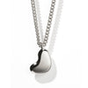 Meadowlark Lava Heart Necklace Small - Sterling Silver-Necklace-Walker & Hall
