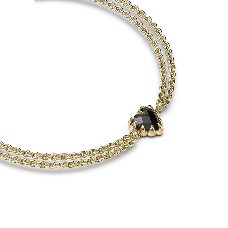 Stolen Girlfriends Club Love Claw Bracelet - Gold Plated & Onyx - Bracelet - Walker & Hall