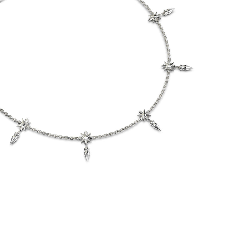 Stolen Girlfriends Club Midnight Cross Necklace - Silver - Necklace - Walker & Hall