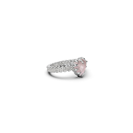 Stolen Girlfriends Club Mini Claw Ring - Rose Quartz