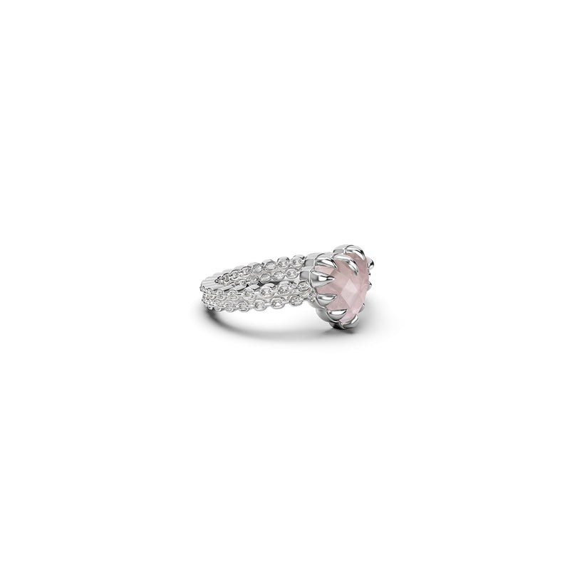 Stolen Girlfriends Club Mini Claw Ring - Rose Quartz