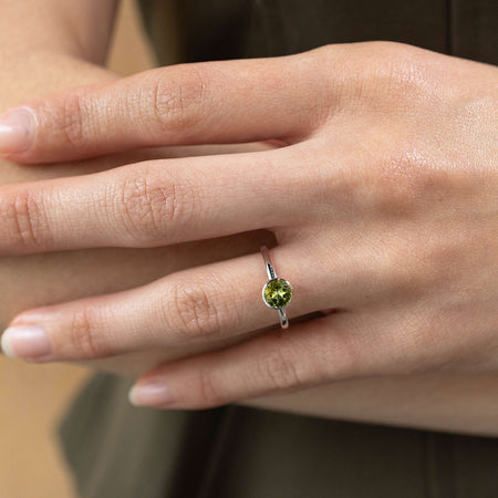 Zoe & Morgan Mon Petit Ring - Sterling Silver & Peridot