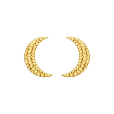 Zoe & Morgan Moonlight Stud Earrings - Gold Vermeil-Earrings-Walker & Hall