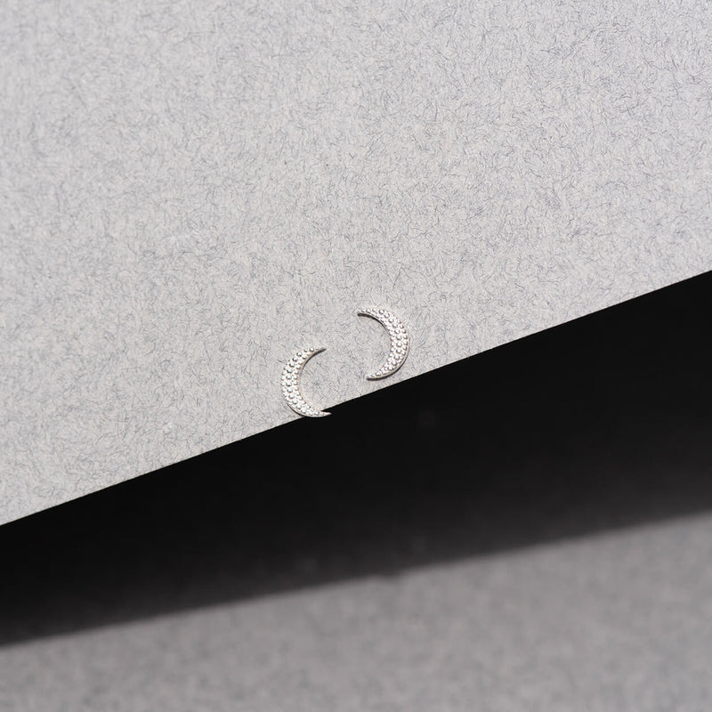 Zoe & Morgan Moonlight Stud Earrings - Sterling Silver-Earrings-Walker & Hall
