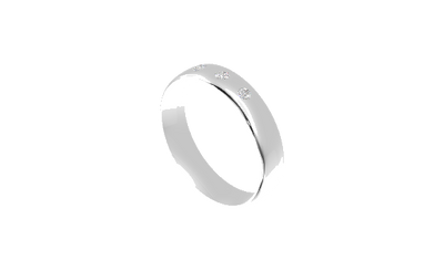 Three-Stone 4mm Milestone Band