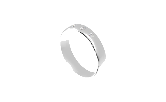 Three-Stone 4mm Milestone Band