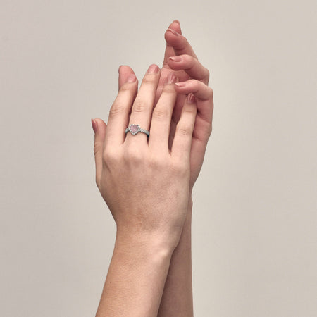 Stolen Girlfriends Club Mini Claw Ring - Rose Quartz
