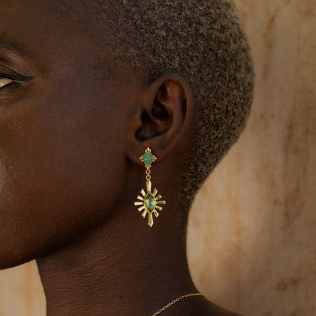 Zoe & Morgan Sisterhood Earrings - Gold Vermeil & Peridot - Earrings - Walker & Hall