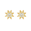 Zoe & Morgan Stella Earrings - Gold Vermeil & White Zircon-Earrings-Walker & Hall