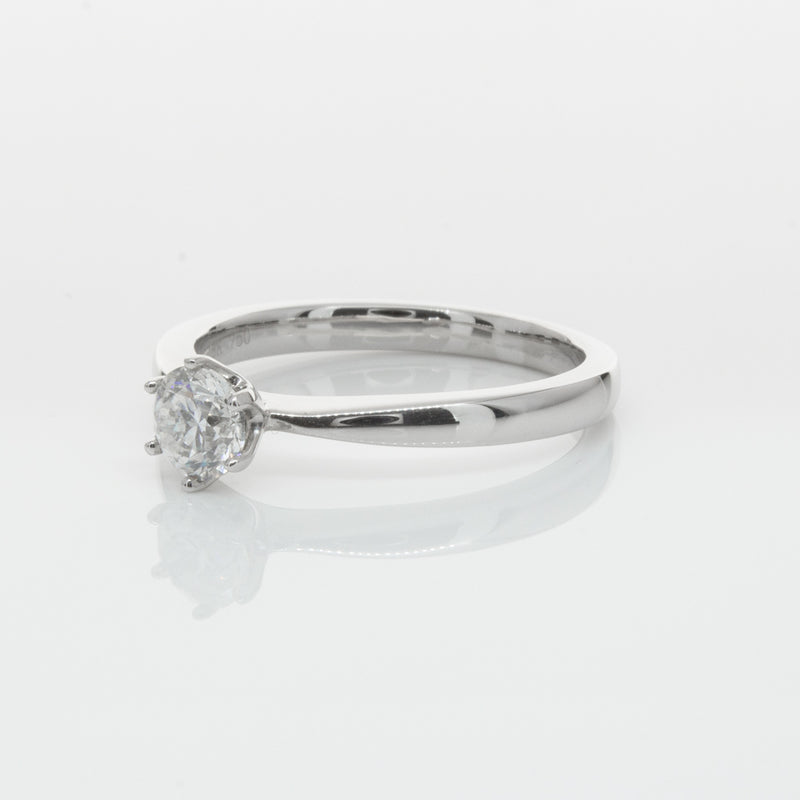 18ct White Gold .50ct Diamond Nova Ring-Ring-Walker & Hall