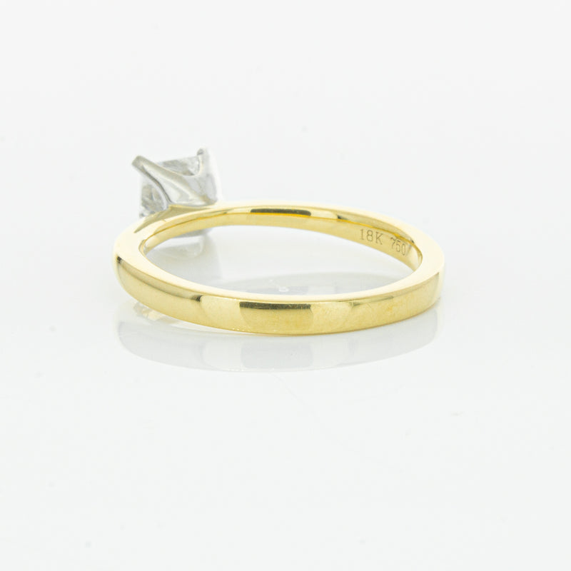18ct Yellow Gold .70ct Princess Cut Diamond Royale Ring-Ring-Walker & Hall