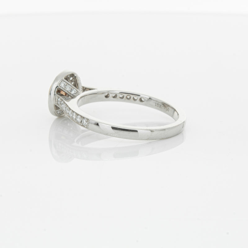 18ct White Gold .22ct Champagne Diamond Ring-Ring-Walker & Hall