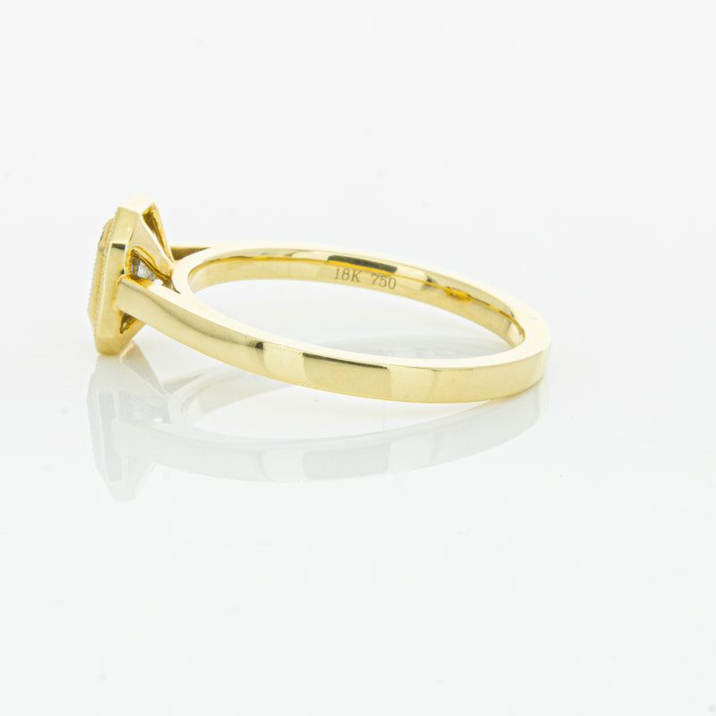 18ct Yellow Gold .56ct Radiant Cut Diamond Windsor Ring-Ring-Walker & Hall