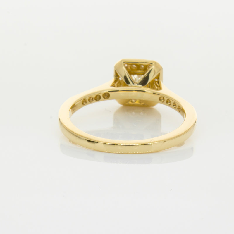 18ct Yellow Gold .50ct Princess Cut Diamond Mandalay Ring-Ring-Walker & Hall