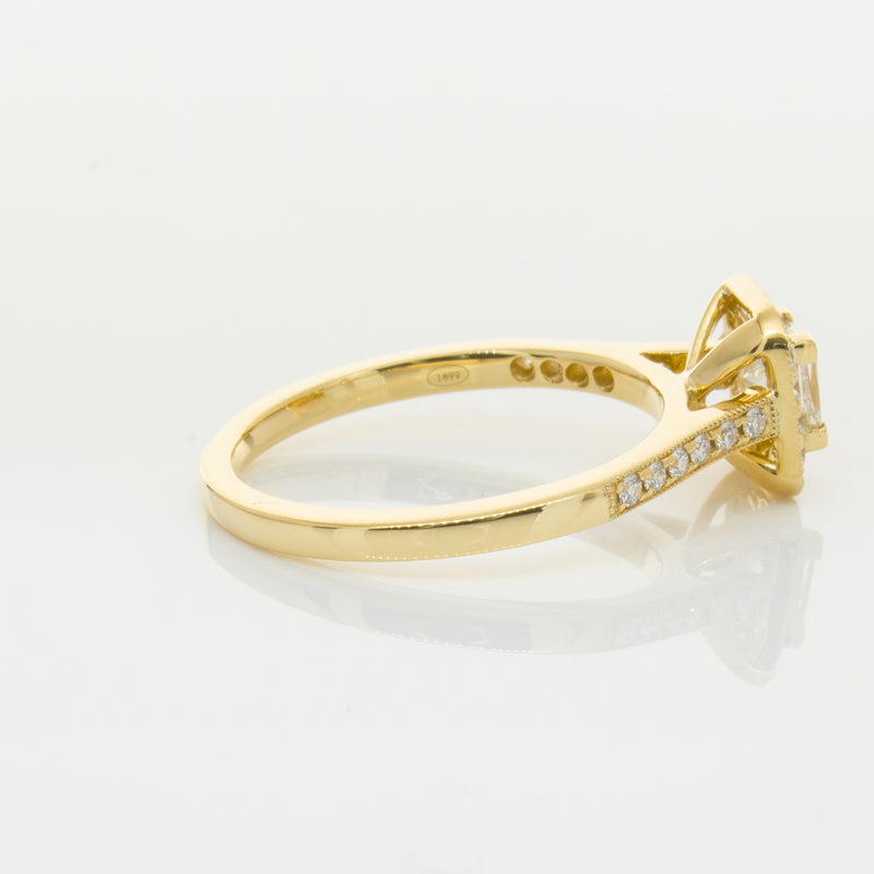18ct Yellow Gold .50ct Princess Cut Diamond Mandalay Ring-Ring-Walker & Hall