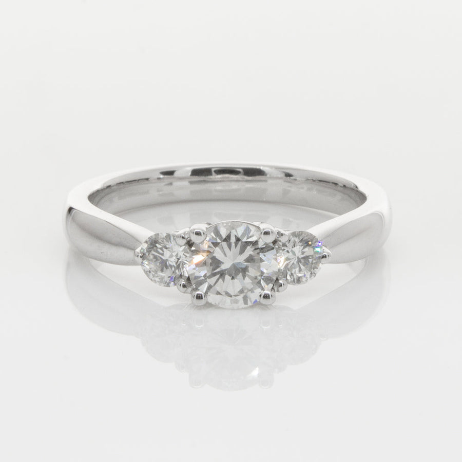 18ct White Gold .50ct Diamond Elysian Ring-Ring-Walker & Hall