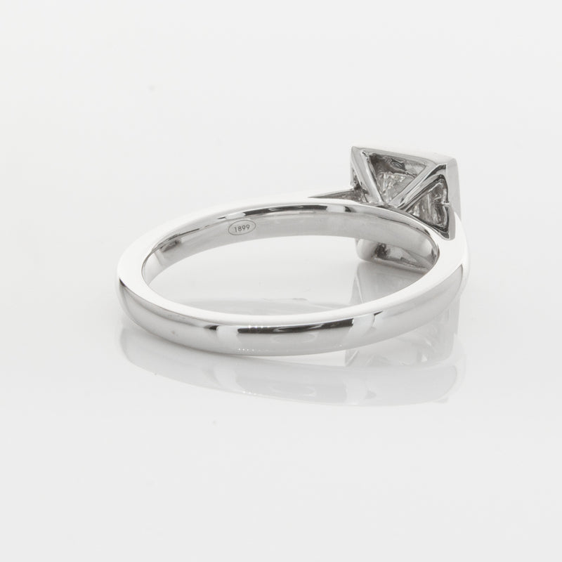18ct White Gold .52ct Princess Cut Diamond Windsor Ring-Ring-Walker & Hall