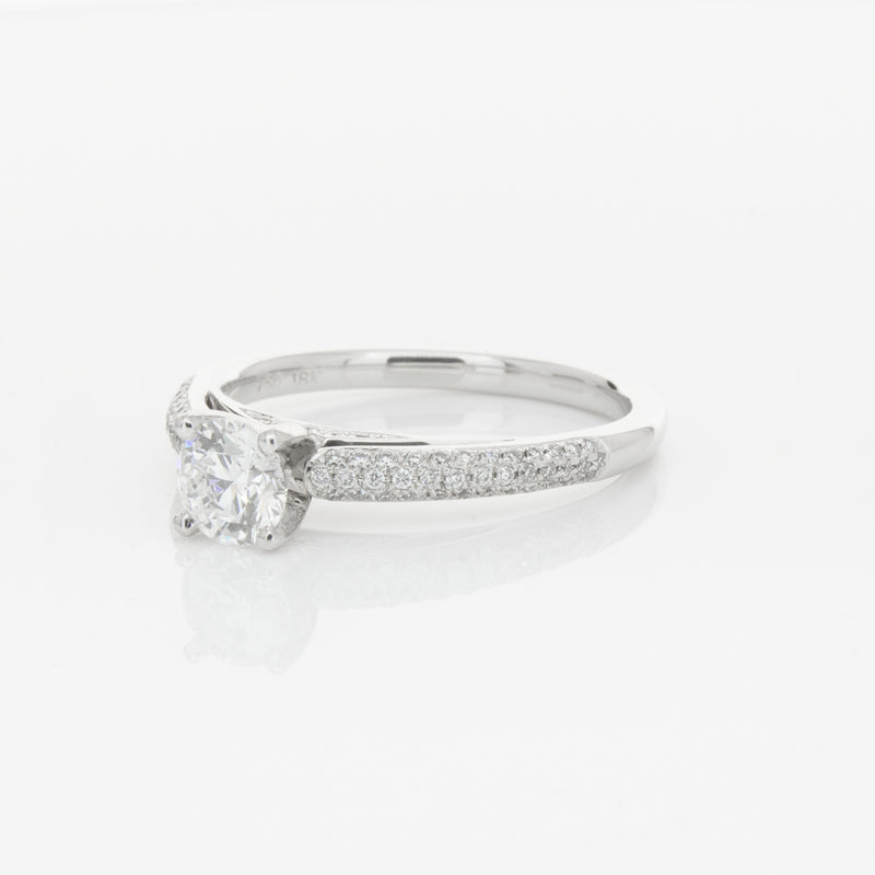 18ct White Gold .50ct Diamond Ring-Ring-Walker & Hall