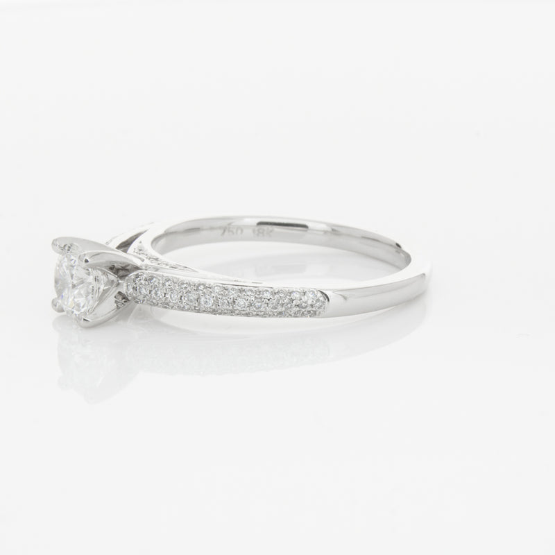 18ct White Gold .50ct Diamond Ring-Ring-Walker & Hall