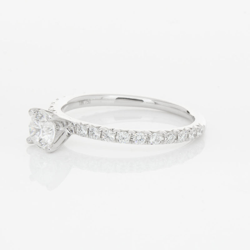 18ct White Gold .50ct Diamond Comet Ring-Ring-Walker & Hall