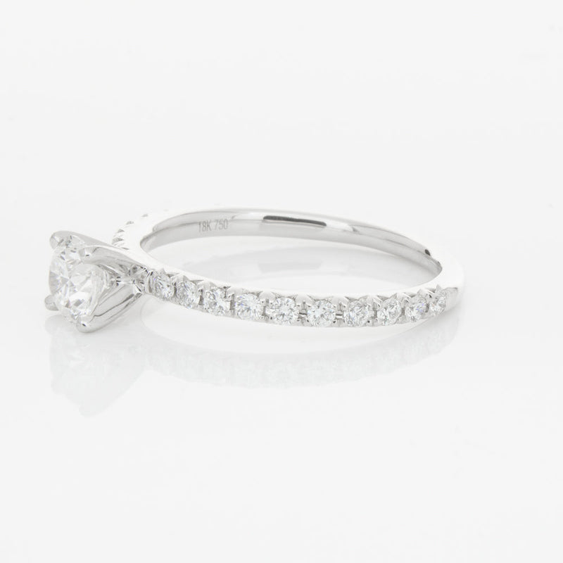 18ct White Gold .50ct Diamond Comet Ring-Ring-Walker & Hall
