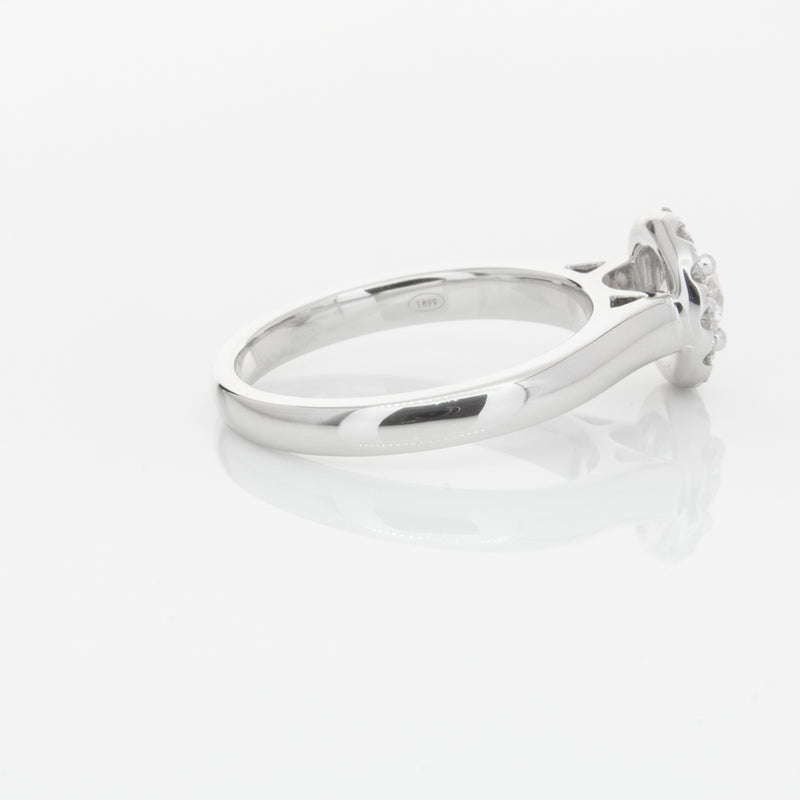 18ct White Gold .51ct Diamond Eclipse Ring-Ring-Walker & Hall