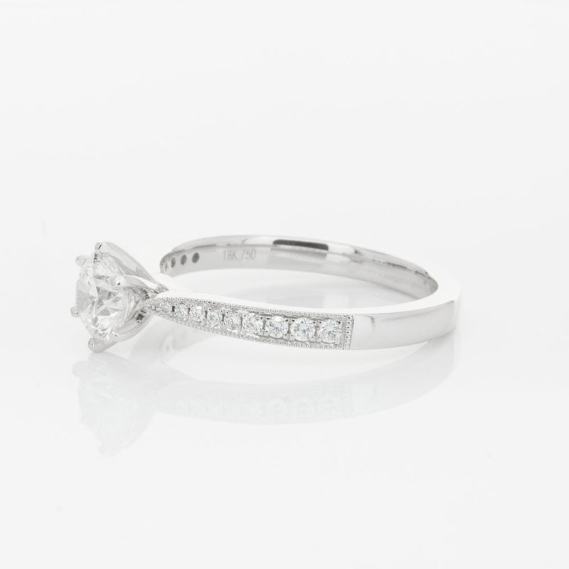 18ct White Gold .70ct Diamond Zenith Ring-Ring-Walker & Hall