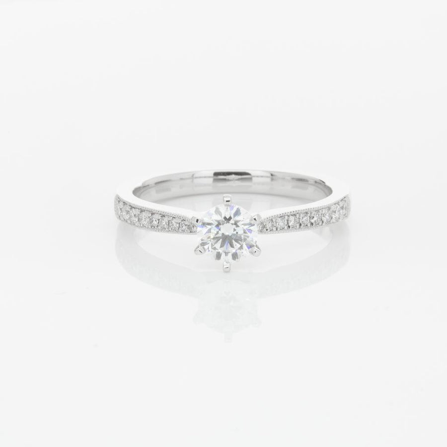 18ct White Gold .40ct Diamond Zenith Ring-Ring-Walker & Hall