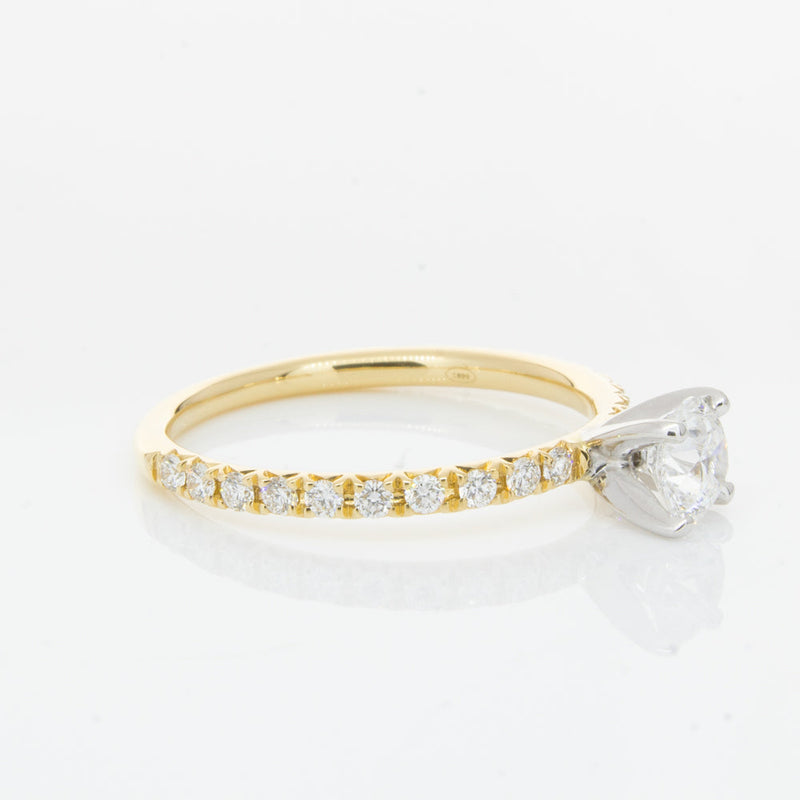 18ct Yellow Gold .52ct Diamond Comet Ring-Ring-Walker & Hall