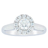 18ct White Gold .51ct Diamond Eclipse Ring-Ring-Walker & Hall