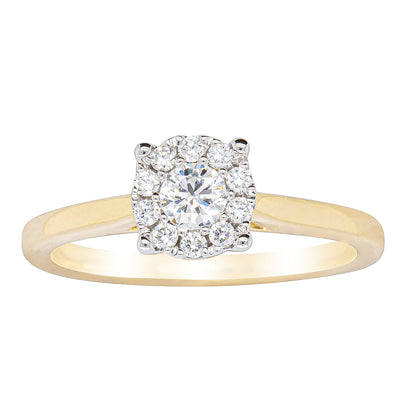 18ct Yellow Gold Diamond Constance Ring-Ring-Walker & Hall