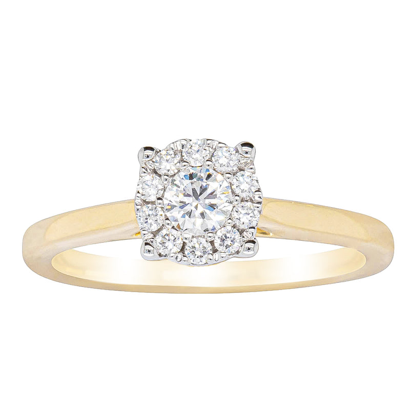 18ct Yellow Gold Diamond Constance Ring-Ring-Walker & Hall
