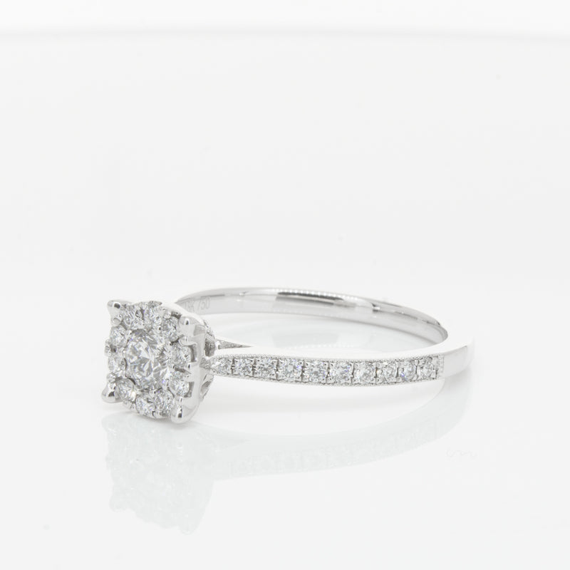 18ct White Gold Diamond Galaxis Ring-Ring-Walker & Hall