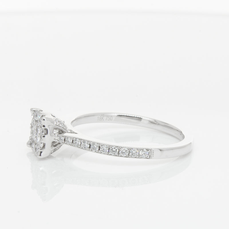 18ct White Gold Diamond Galaxis Ring-Ring-Walker & Hall