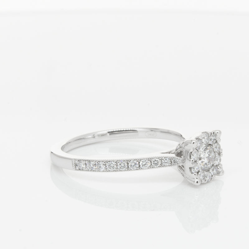 18ct White Gold Diamond Galaxis Ring-Ring-Walker & Hall