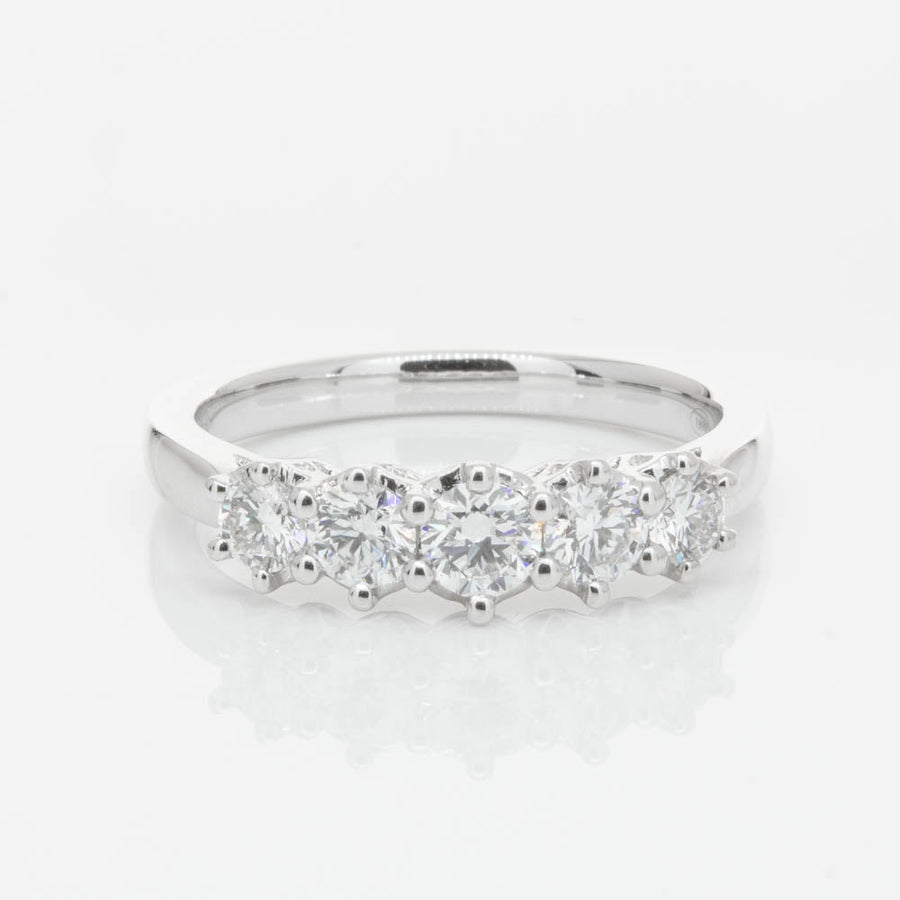 18ct White Gold Diamond Monarch Ring-Ring-Walker & Hall